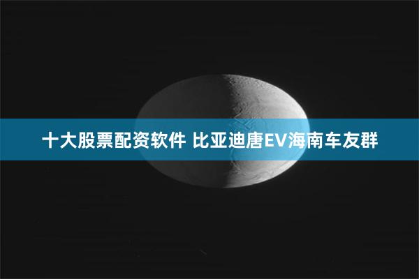 十大股票配资软件 比亚迪唐EV海南车友群