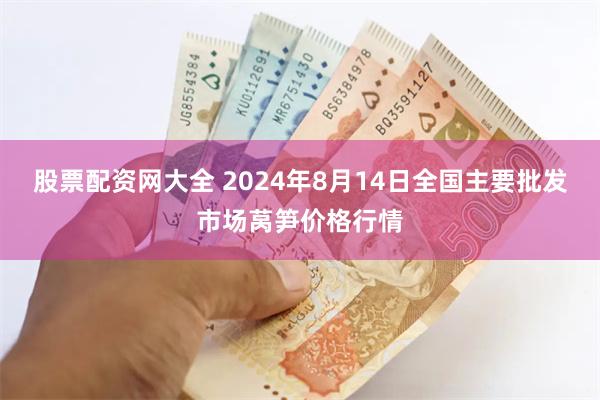 股票配资网大全 2024年8月14日全国主要批发市场莴笋价格行情