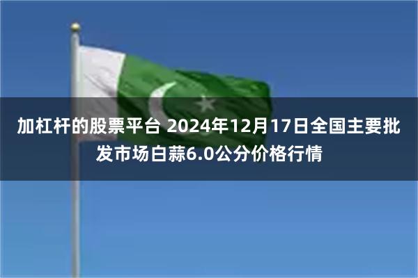 加杠杆的股票平台 2024年12月17日全国主要批发市场白蒜6.0公分价格行情